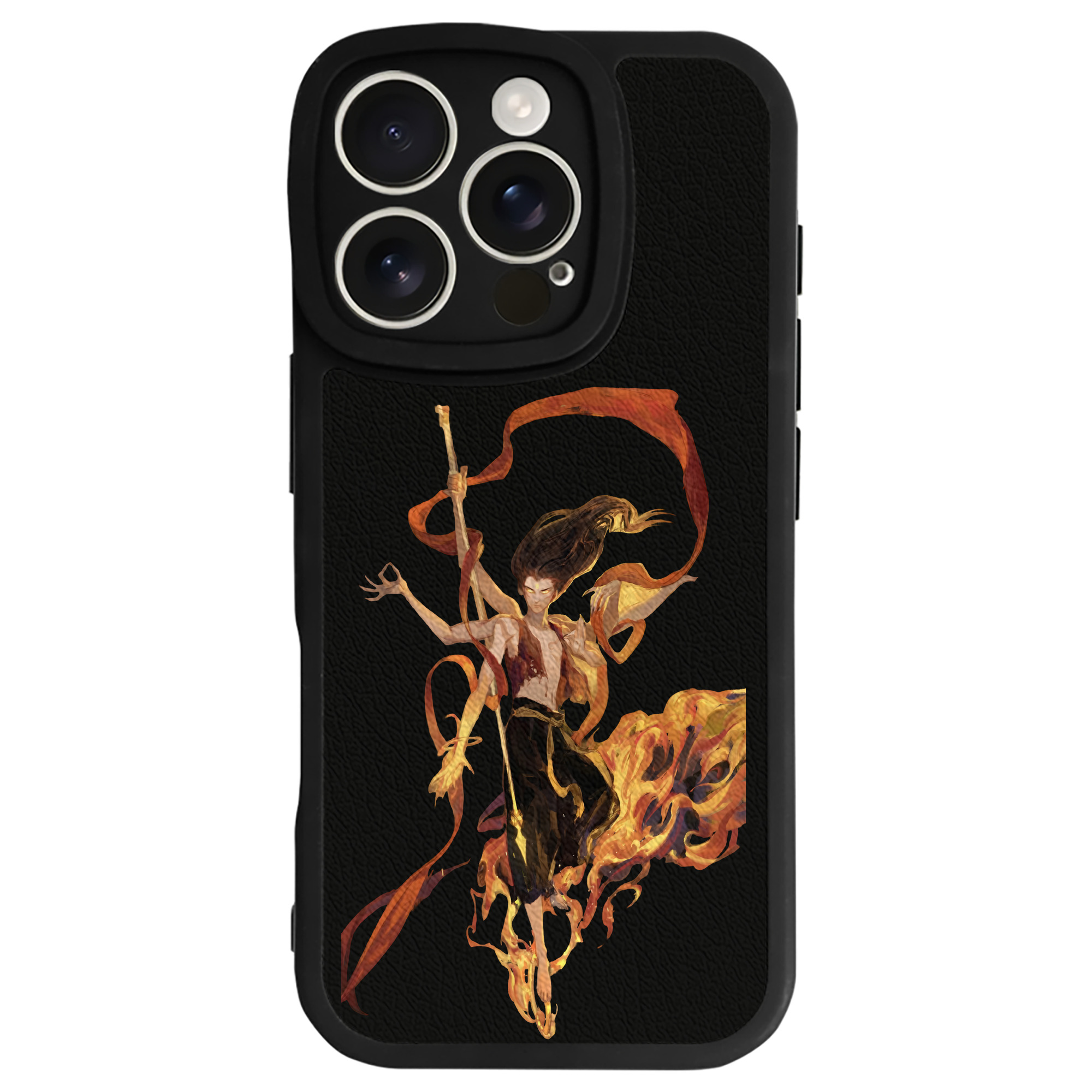 （画像用） Ne Zha 2 ナタ 魔童の大暴れ 【iPhone 16シリーズ対応】シリコンスマホケース（レザー調） 材質：シリコン
